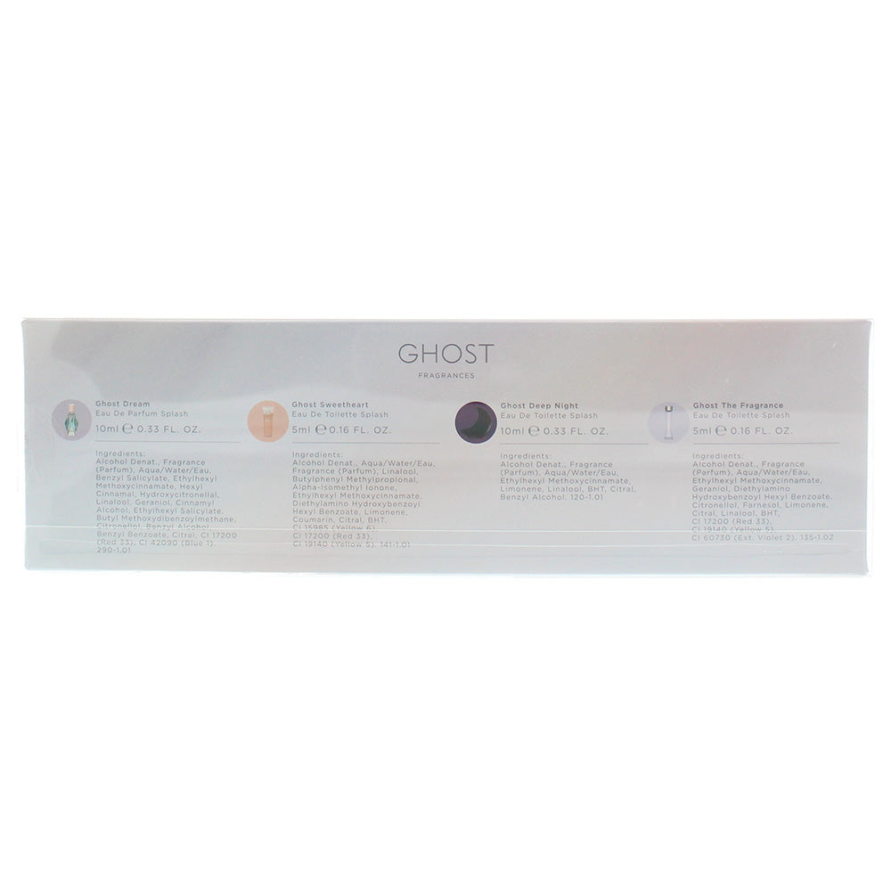 Ghost 4 Piece Gift Set: Ghost Eau De Toilette 5ml - Sweetheart Eau De Toilette 5ml - Deep Night Eau De Toilette 10ml - Dream Eau De Toilette 10ml