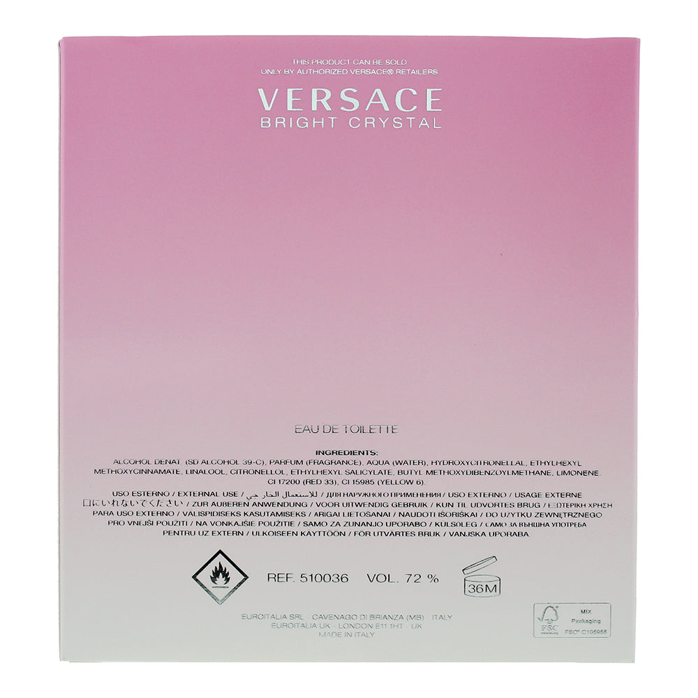 Versace Bright Crystal Eau De Toilette 200ml