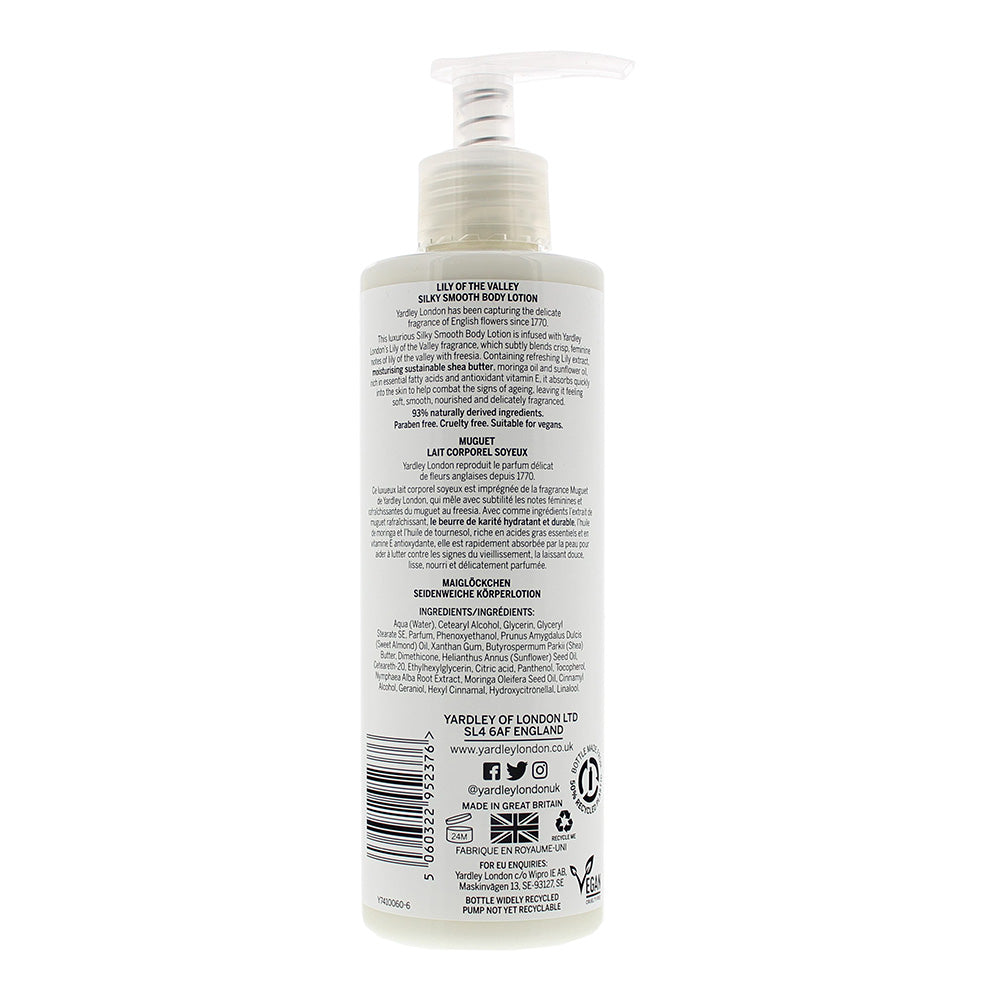 Yardley Lily Of The Valley Body Lotion 250ml - Ingredients