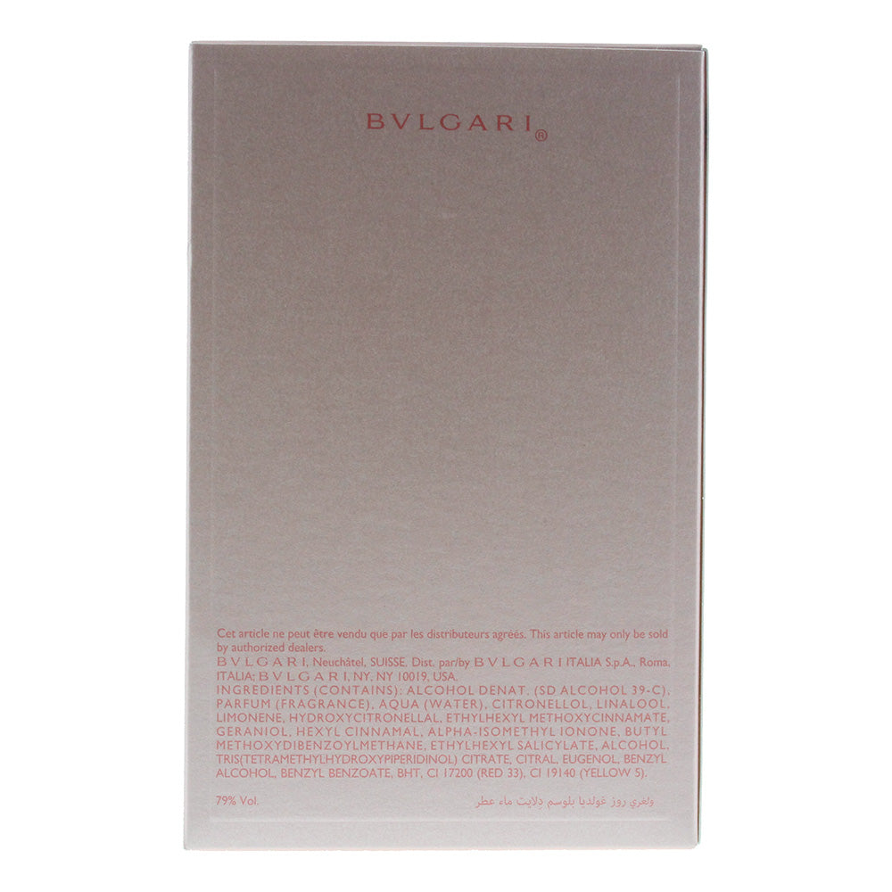 Bulgari Rose Goldea Blossom Delight Eau de Parfum 50ml - Ingredients