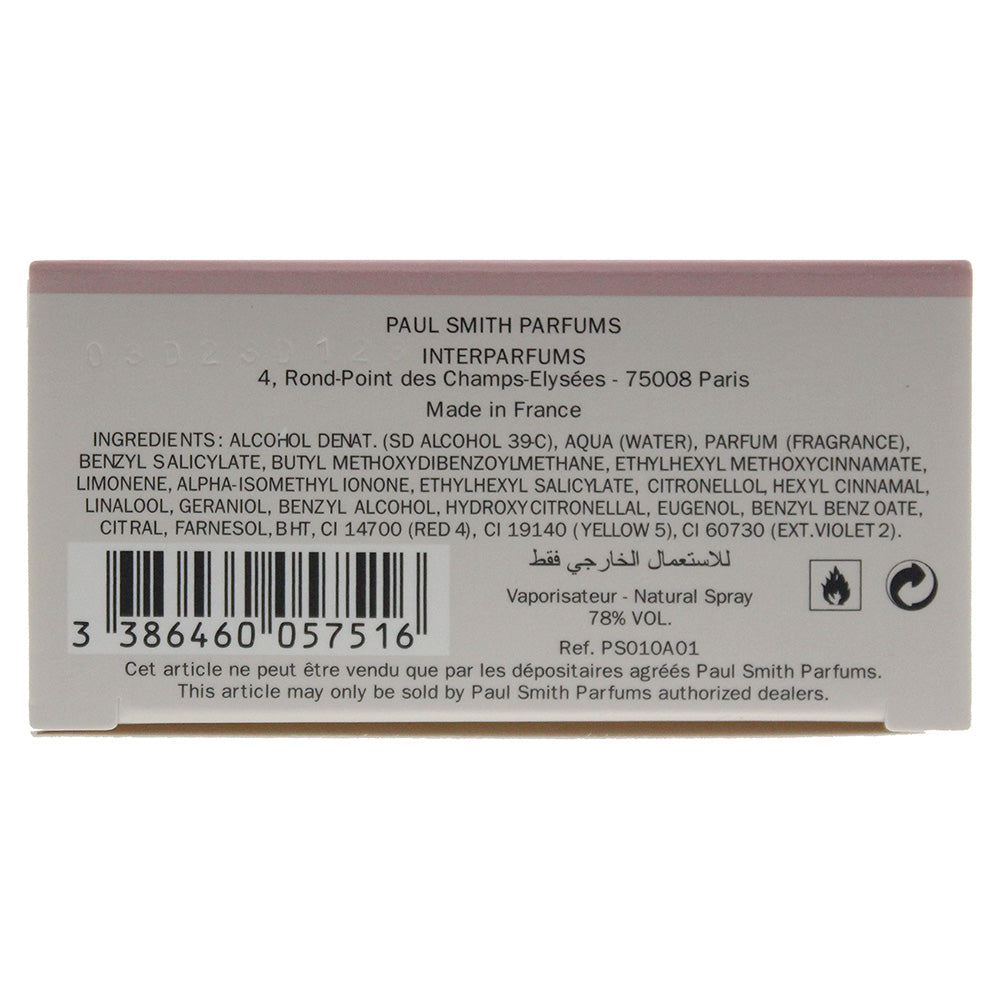 Paul Smith Portrait Eau de Parfum 80ml - Ingredients