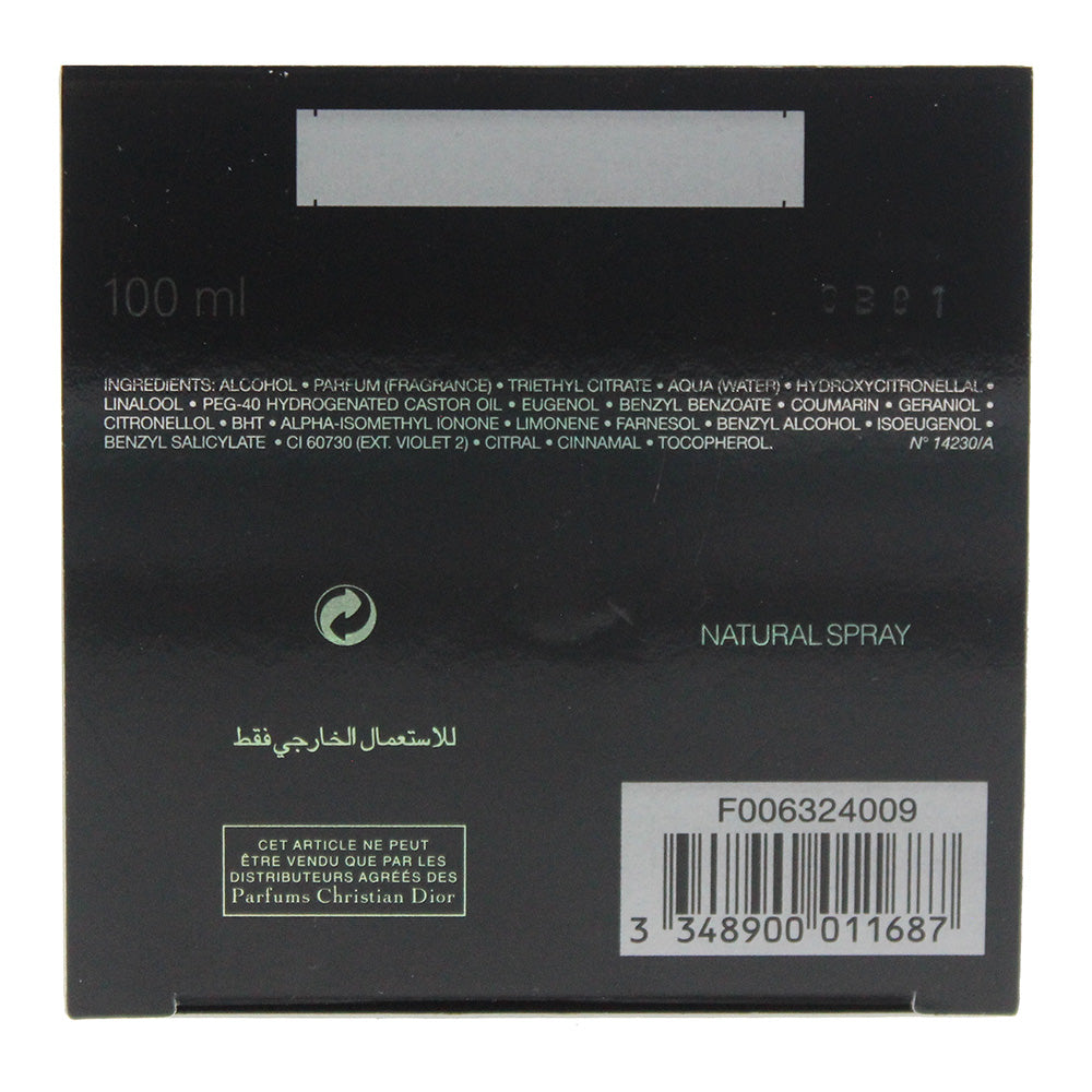 Dior Poison Eau de Toilette 100ml - Ingredients