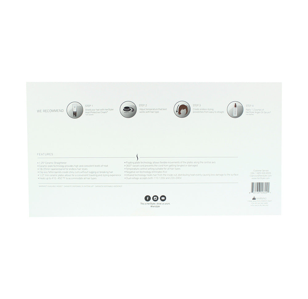 Herstyler 3 Piece Pink Leopard Gift Set: Regular Styling Iron - Mini Styling Iron - Curling Iron