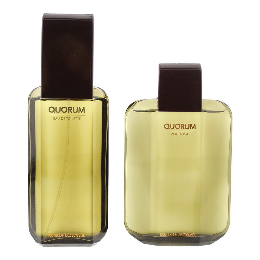 Antonio Puig Quorum 2 Piece Gift Set: Eau de Toilette 100ml - Aftershave 100ml - Product