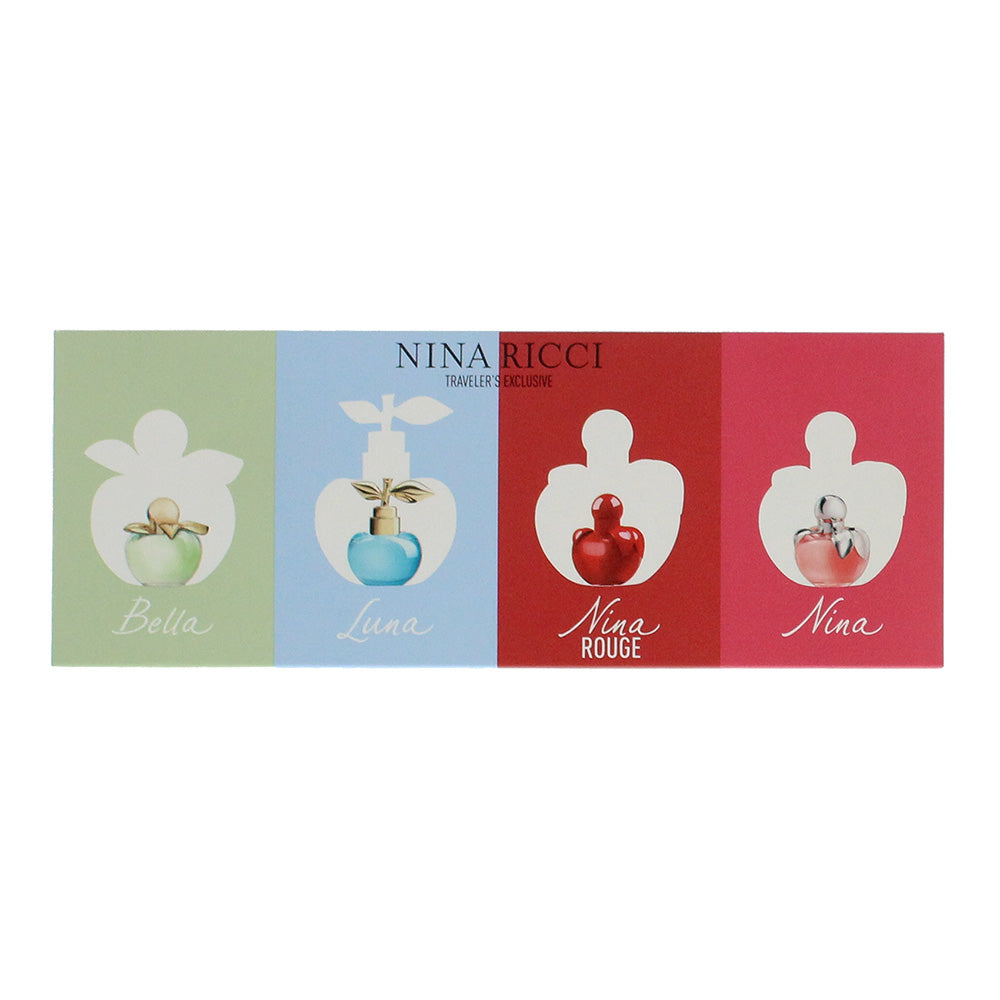 Nina Ricci 4 Piece MINI Set Eau de Toilette 4 x 4ML Bella Luna Nina Rouge Nina - Box