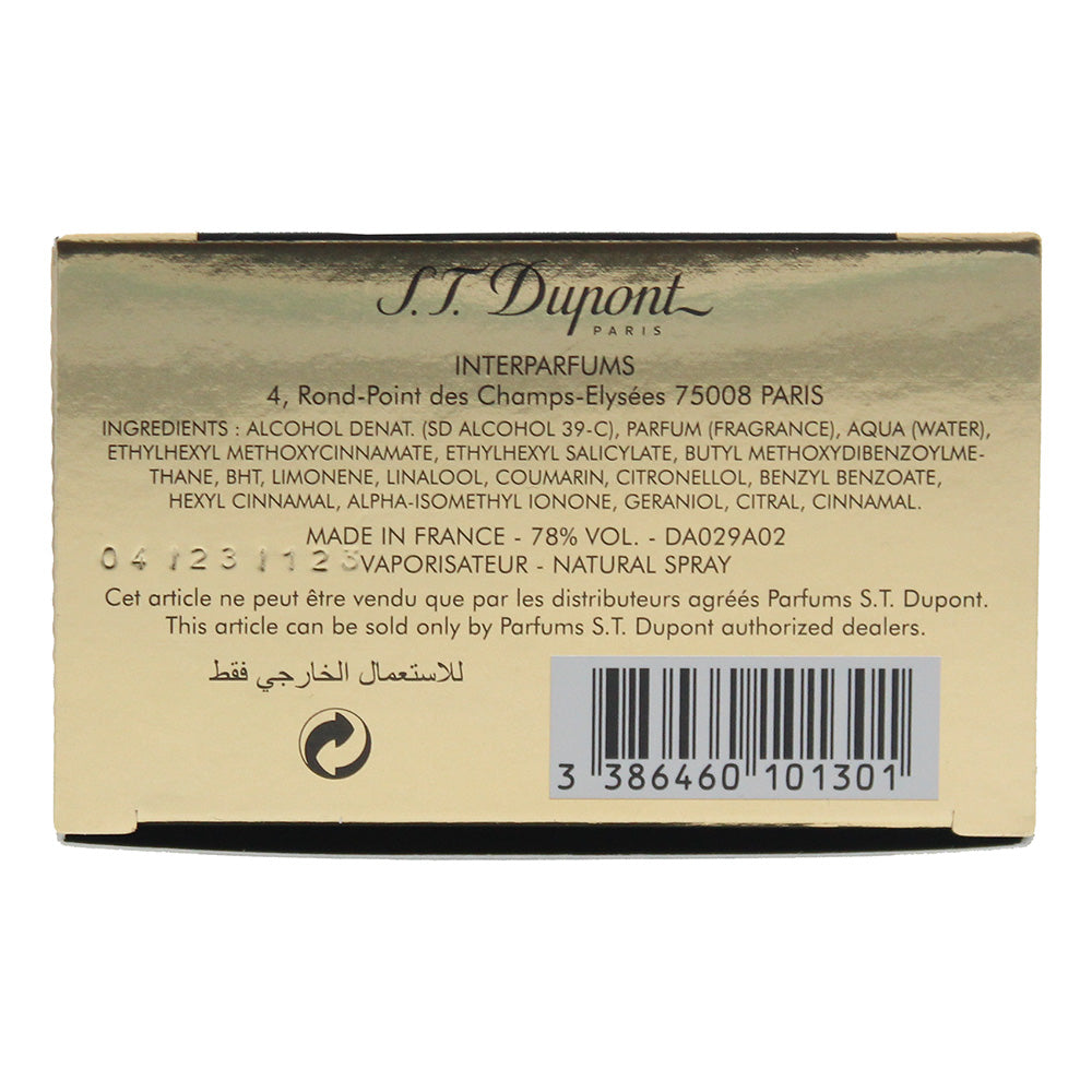 S.T. Dupont Be Exceptional Gold Eau De Parfum 50ml