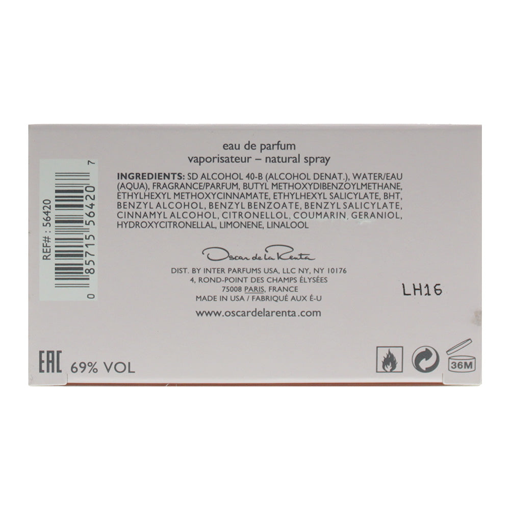 Oscar De La Renta Bella Rosa Eau de Parfum 100ml - Ingredients