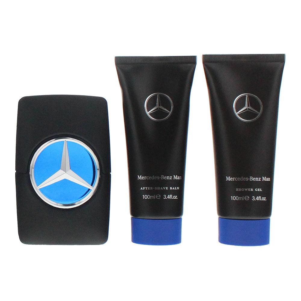 Mercedes Benz Man Eau de Toilette 3 Piece Gift Set: Eau de Toilette 100ml - Aftershave Balm 100ml - Shower Gel 100ml - Product