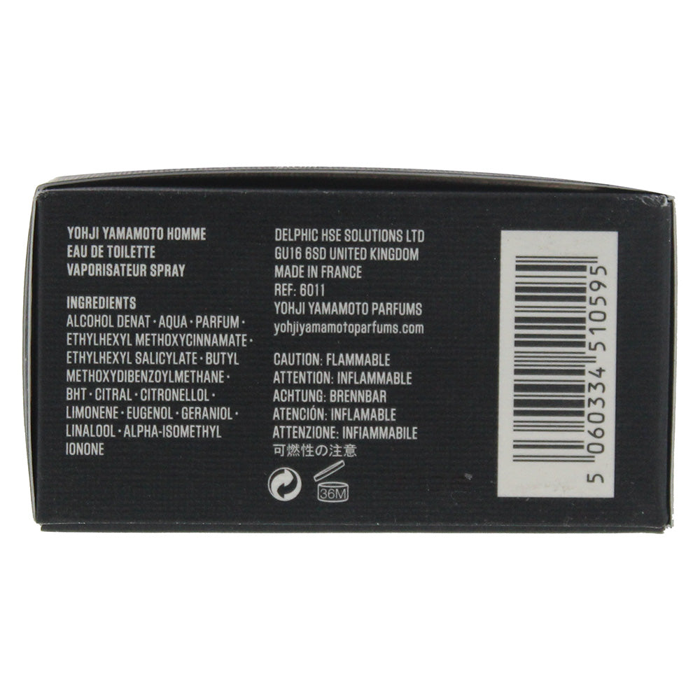 Yohji Yamamoto Pour Homme Eau De Toilette 30ml