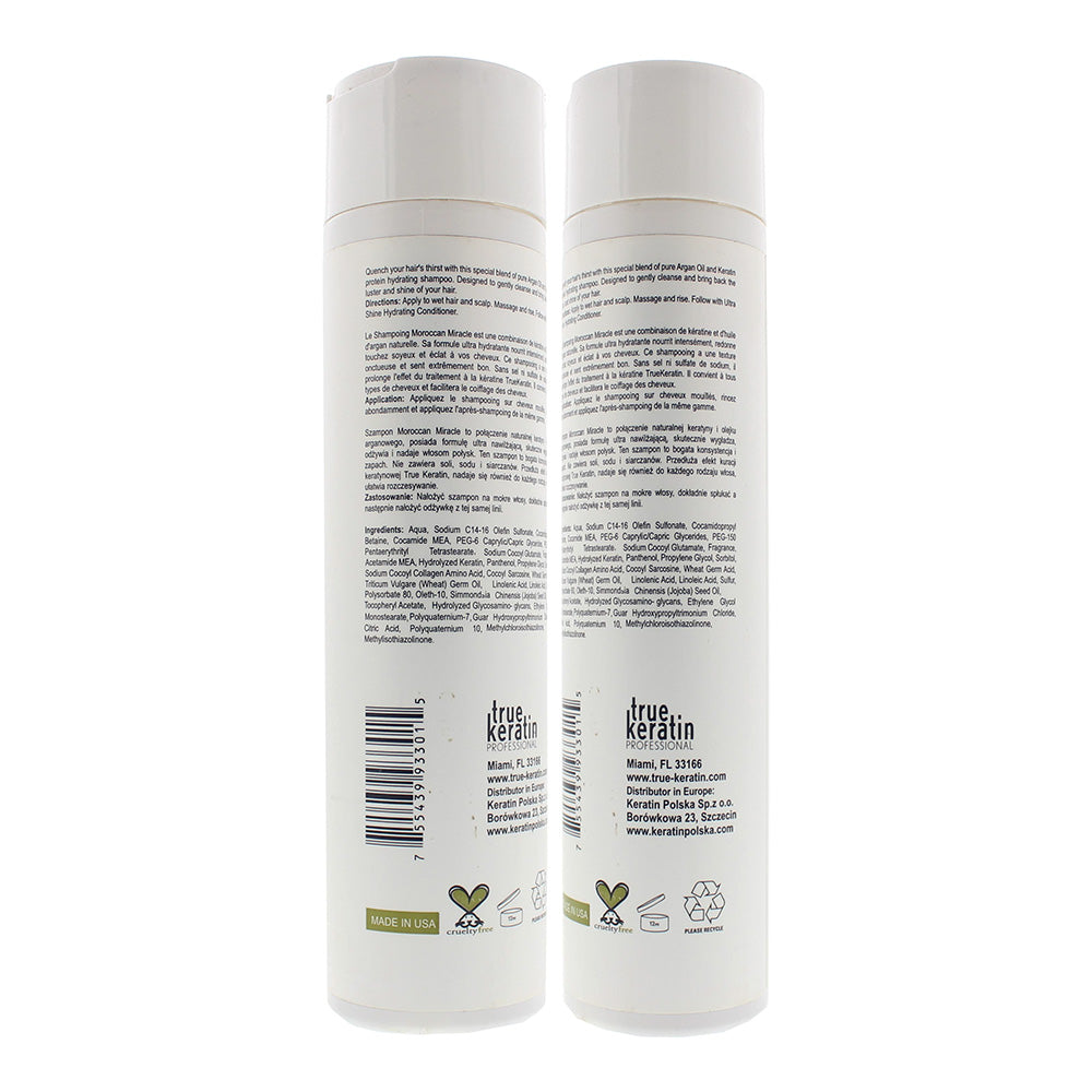 True Keratin Moroccan Miracle Ultra Shine Hydrating Shampoo 296ml - Ingredients