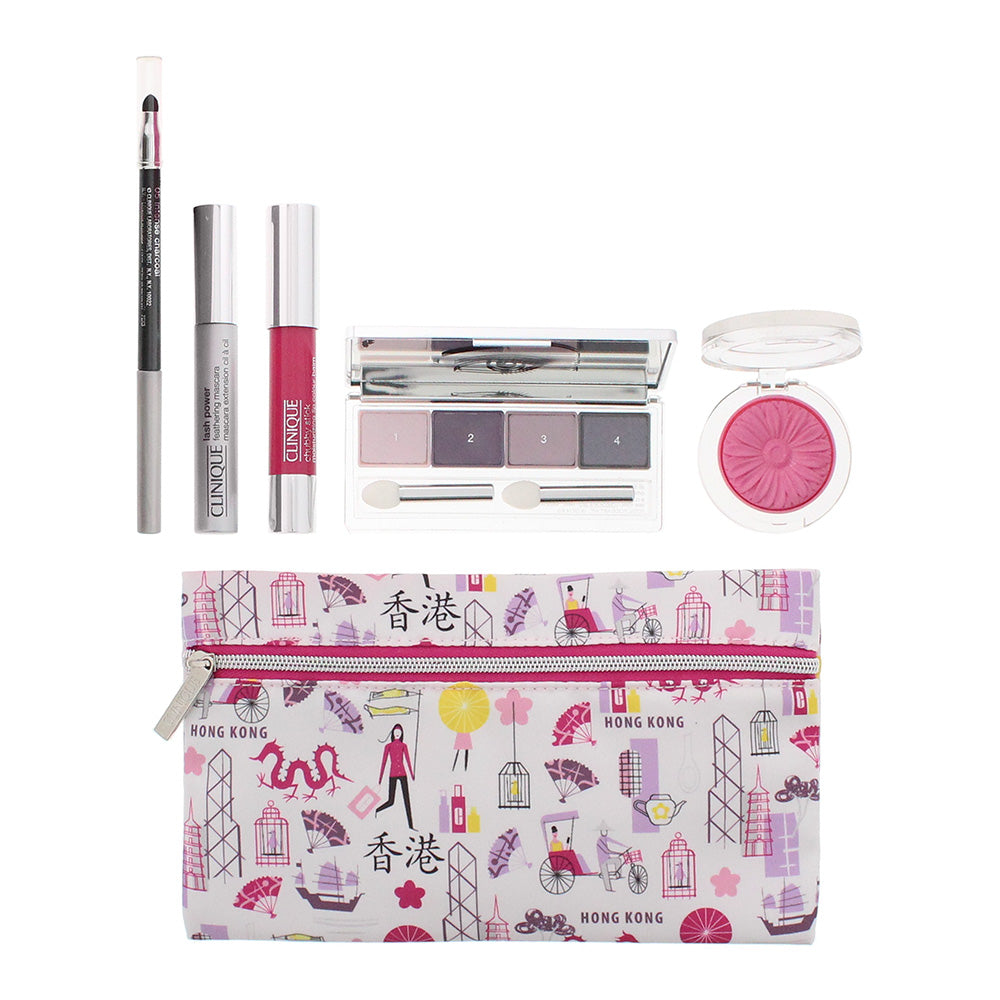 Clinique 5 Piece Gift Set: Eye Palette - Eye Liner - Mascara - Blush - Lip Balm  - Product