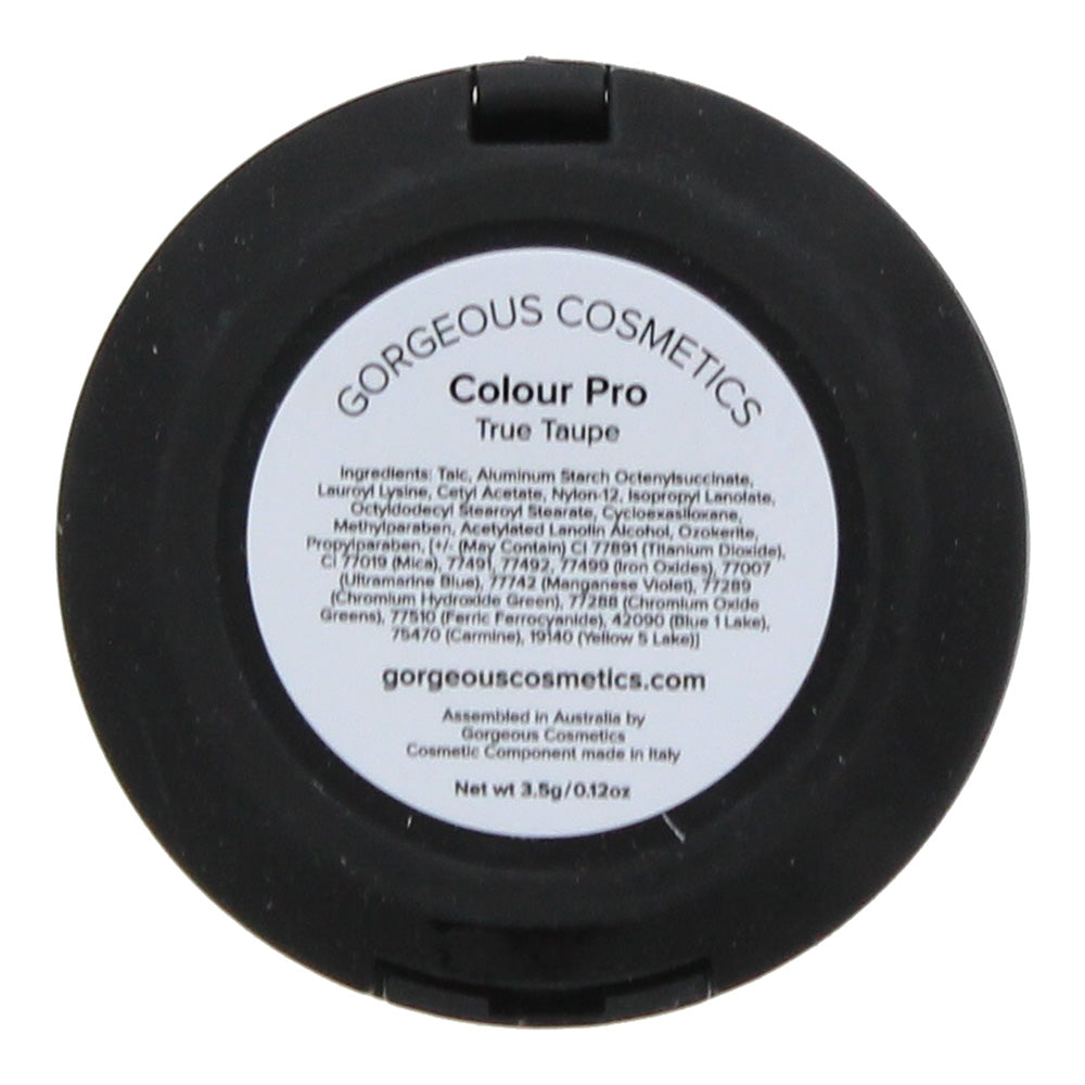 Gorgeous Cosmetics Colour Pro True Taupe Eyeshadow 3.5g