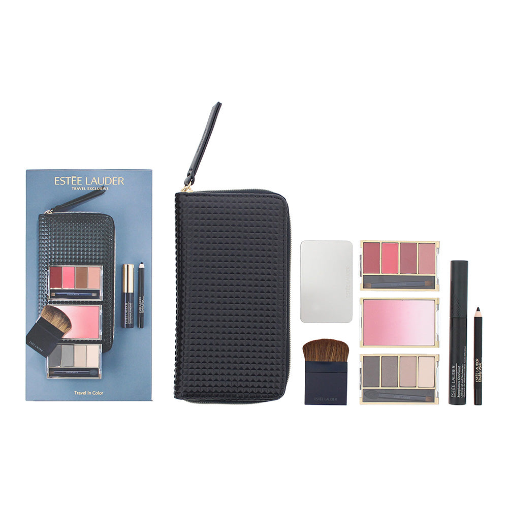 Estée Lauder 6 Piece Gift Set: Eye Shadow Palette - Lipstick Palette - Blush - E