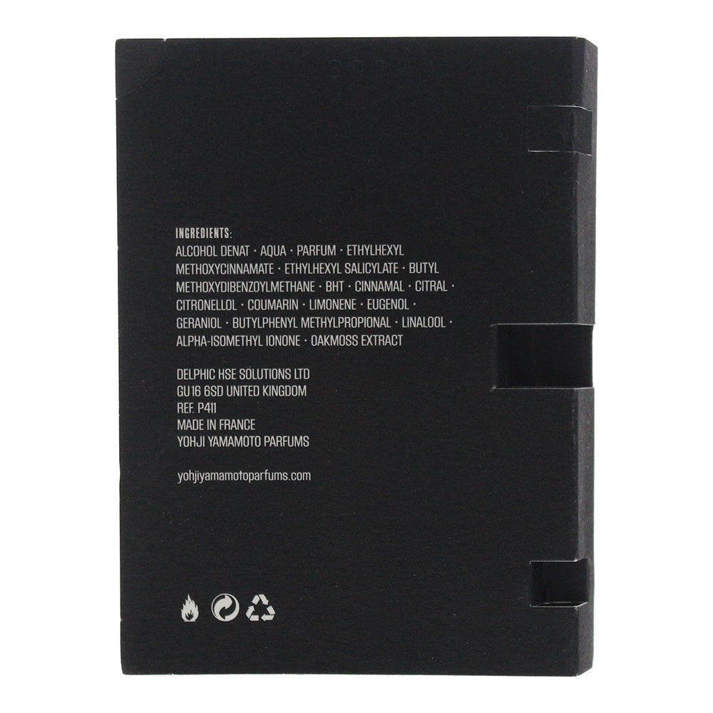 Yohji Yamamoto Yohji Homme Vial Eau De Toilette 2ml