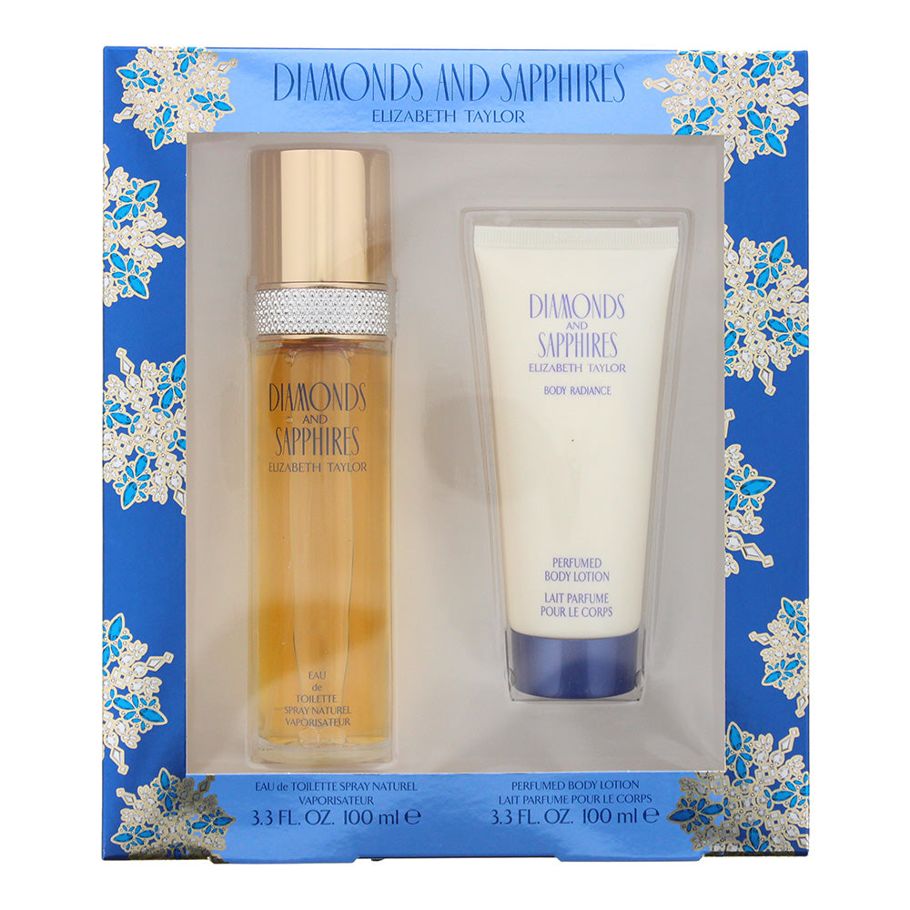 Elizabeth Taylor Diamonds And Sapphires Eau de Toilette 2 Piece Gift Set: Eau de