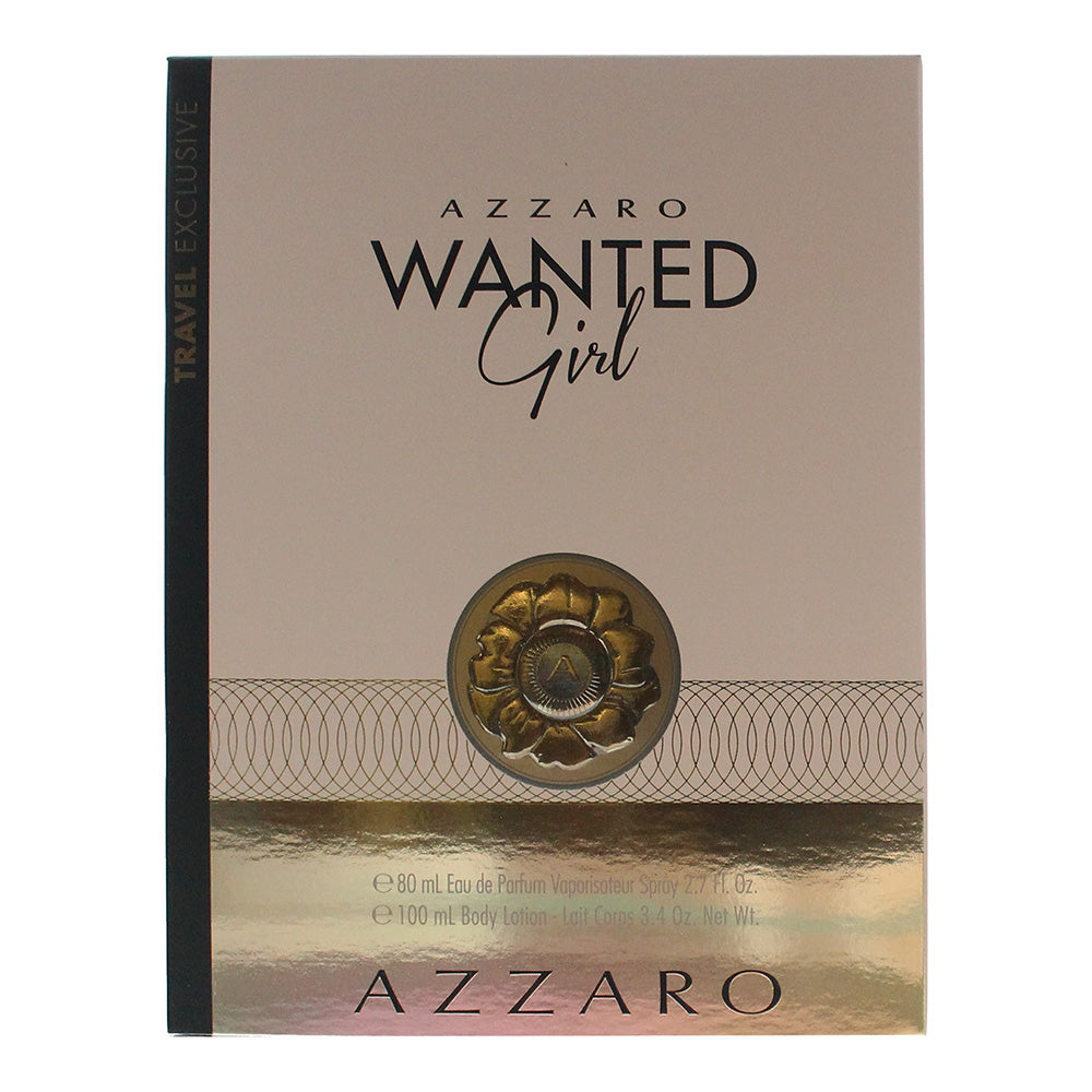 Azzaro Wanted Girl 2 Piece Gift Set: Eau de Parfum 80ml - Body Lotion 100ml - Box