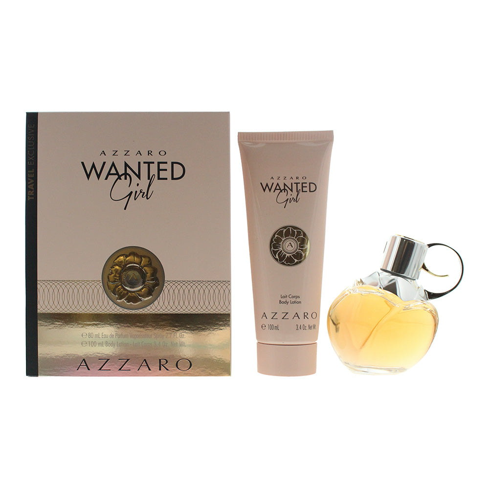 Azzaro Wanted Girl 2 Piece Gift Set: Eau de Parfum 80ml - Body Lotion 100ml