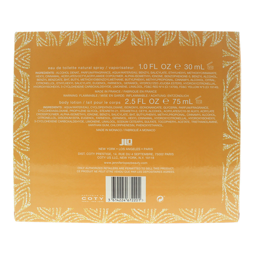 Jennifer Lopez Glow Eau de Toilette 2 Piece Gift Set: Eau de Toilette 30ml - Body Lotion 75ml