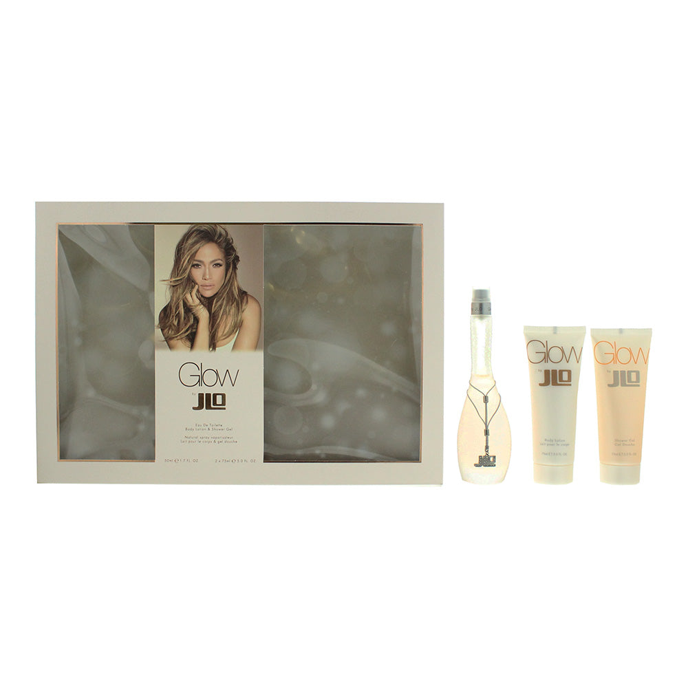 Jennifer Lopez Glow 3 Piece Gift Set: Eau de Toilette 50ml - Bod
