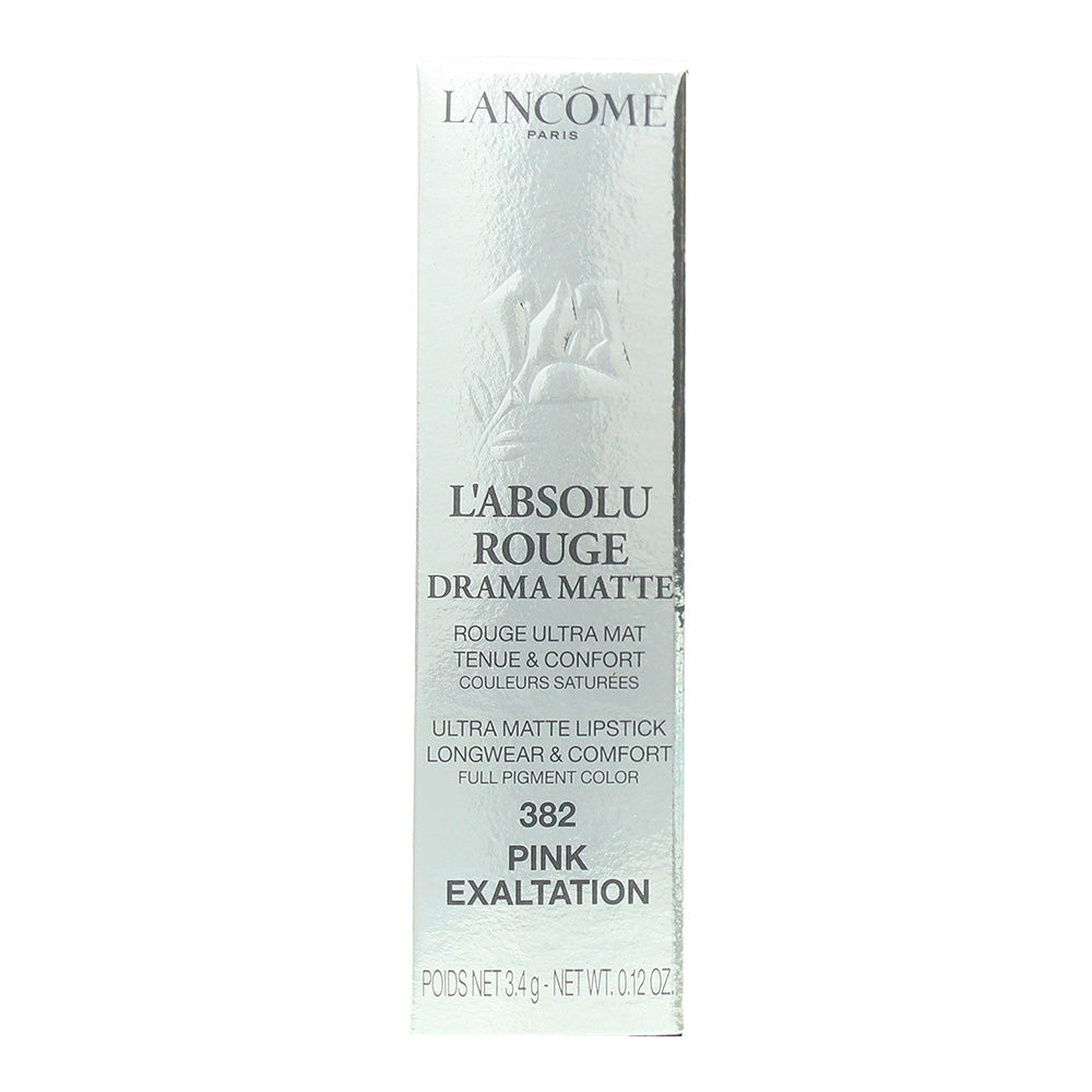 Lancôme L'Absolu Rouge Drama Matte 382 Pink Exaltation Lipstick 4ml - Box
