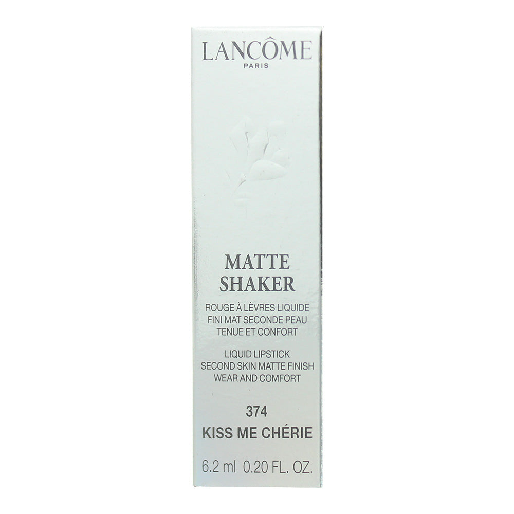 Lancôme Matte Shaker 374 Kiss Me Cherie Liquid Lipstick 6.2ml - Box