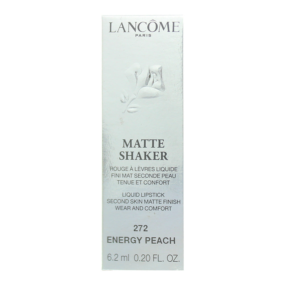 Lancôme Matte Shaker 272 Energy Peach Liquid Lipstick 6.2ml - Box