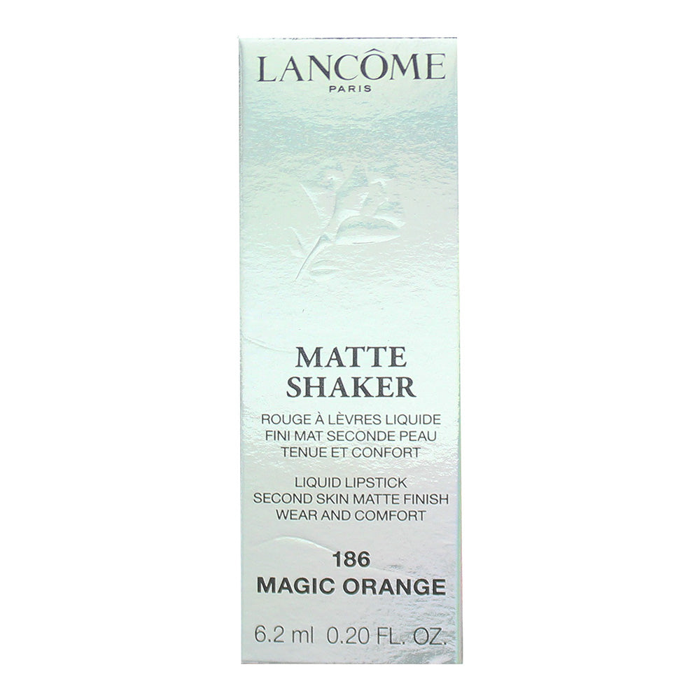 Lancôme Matte Shaker 186 Magic Orange Liquid Lipstick 6.2ml - Box