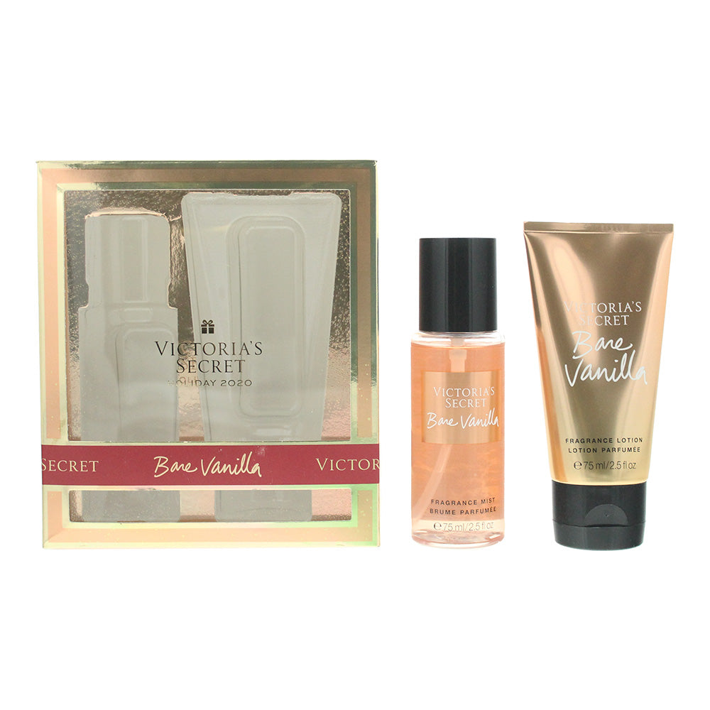 Victoria's Secret Bare Vanilla 2 Piece Gift Set: Fragrance Mist 75ml - Fragrance Lotion 75ml