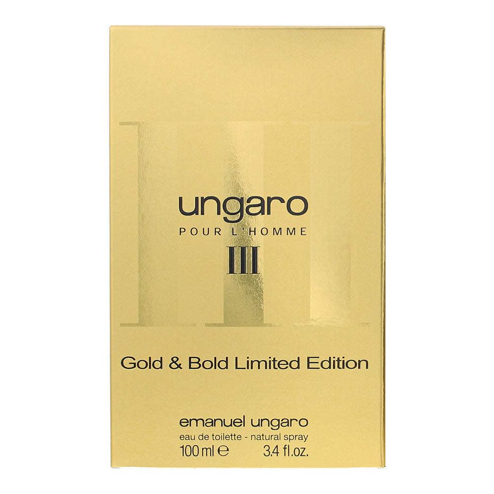 Emanuel Ungaro Pour Homme III Gold & Bold Edition Eau De Toilette 100ml
