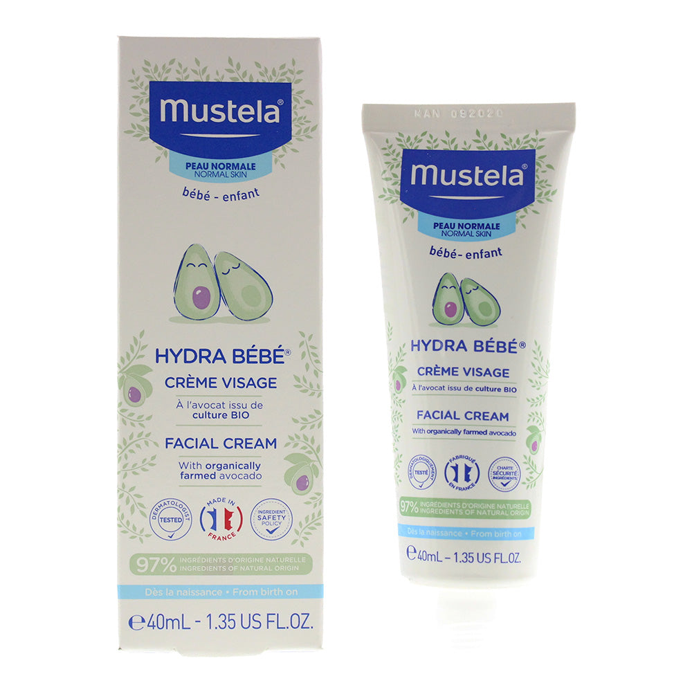 Mustela Hydra Bébé Facial Cream With Organically Farmed Avocado 40ml