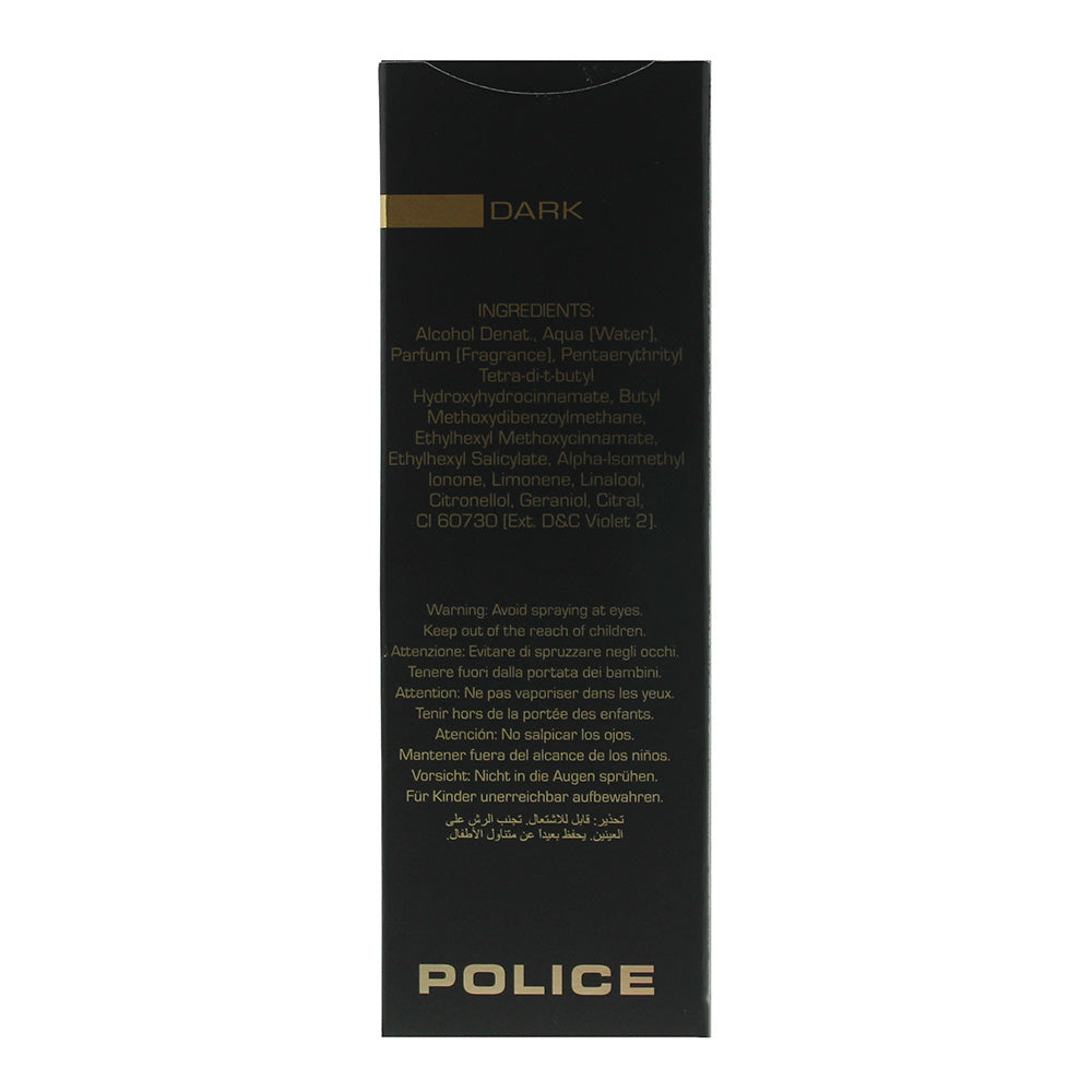 Police Dark Pour Femme Eau De Toilette 100ml