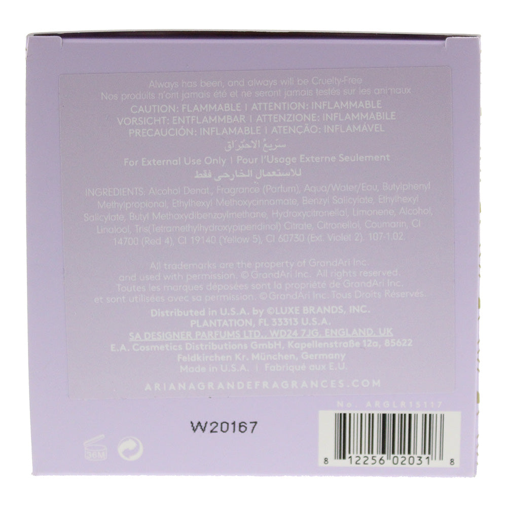 Ariana Grande Ari Eau de Parfum 50ml - Ingredients