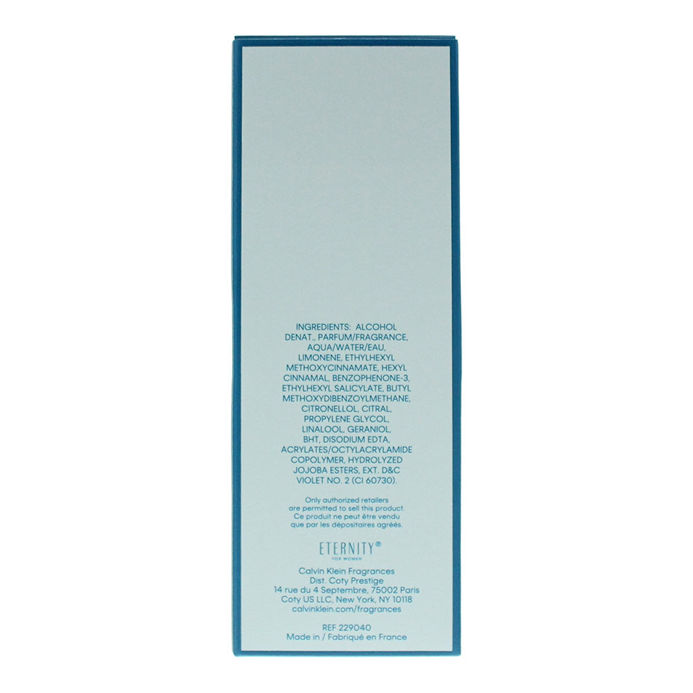 Calvin Klein Eternity Air For Women Eau de Parfum 100ml - Ingredients