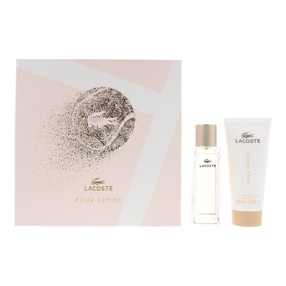 Lacoste Pour Femme 2 Piece Gift Set: Eau De Parfum 50ml - Body Lotion 100ml