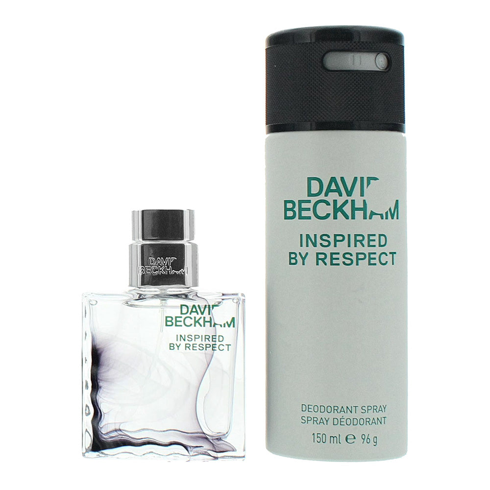 David Beckham Inspired By Respect 2 Piece Gift Set: Eau de Toilette 40ml - Deodorant Spray 150ml - Product
