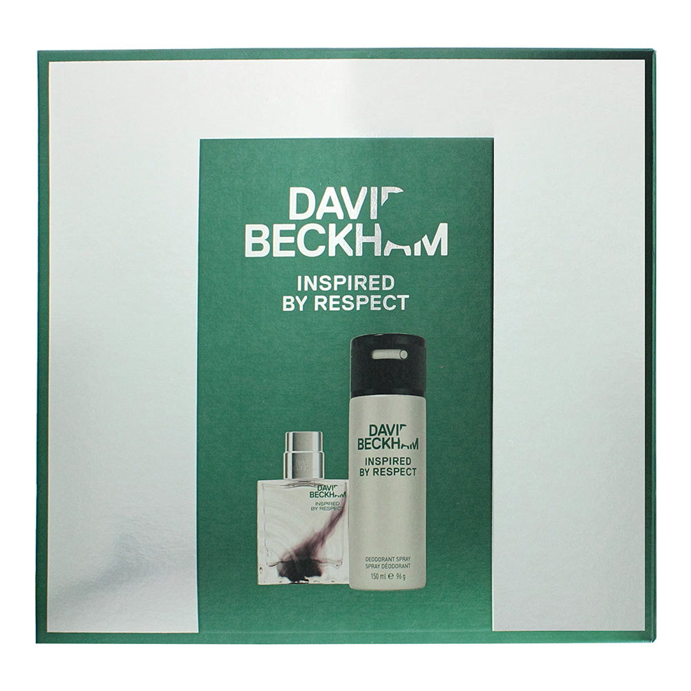 David Beckham Inspired By Respect 2 Piece Gift Set: Eau De Toilette 40ml - Deodorant Spray 150ml