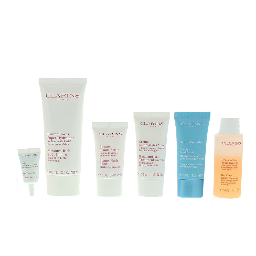 Clarins 6 Piece Gift Set: Clarins Head-to-Toe Moisturizing Essentials Set - Product