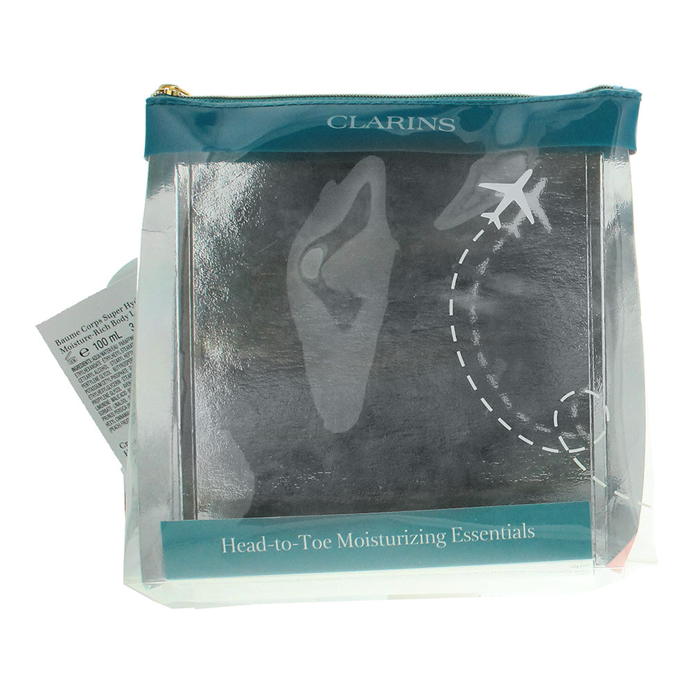 Clarins 6 Piece Gift Set: Clarins Head-to-Toe Moisturizing Essentials Set - Box