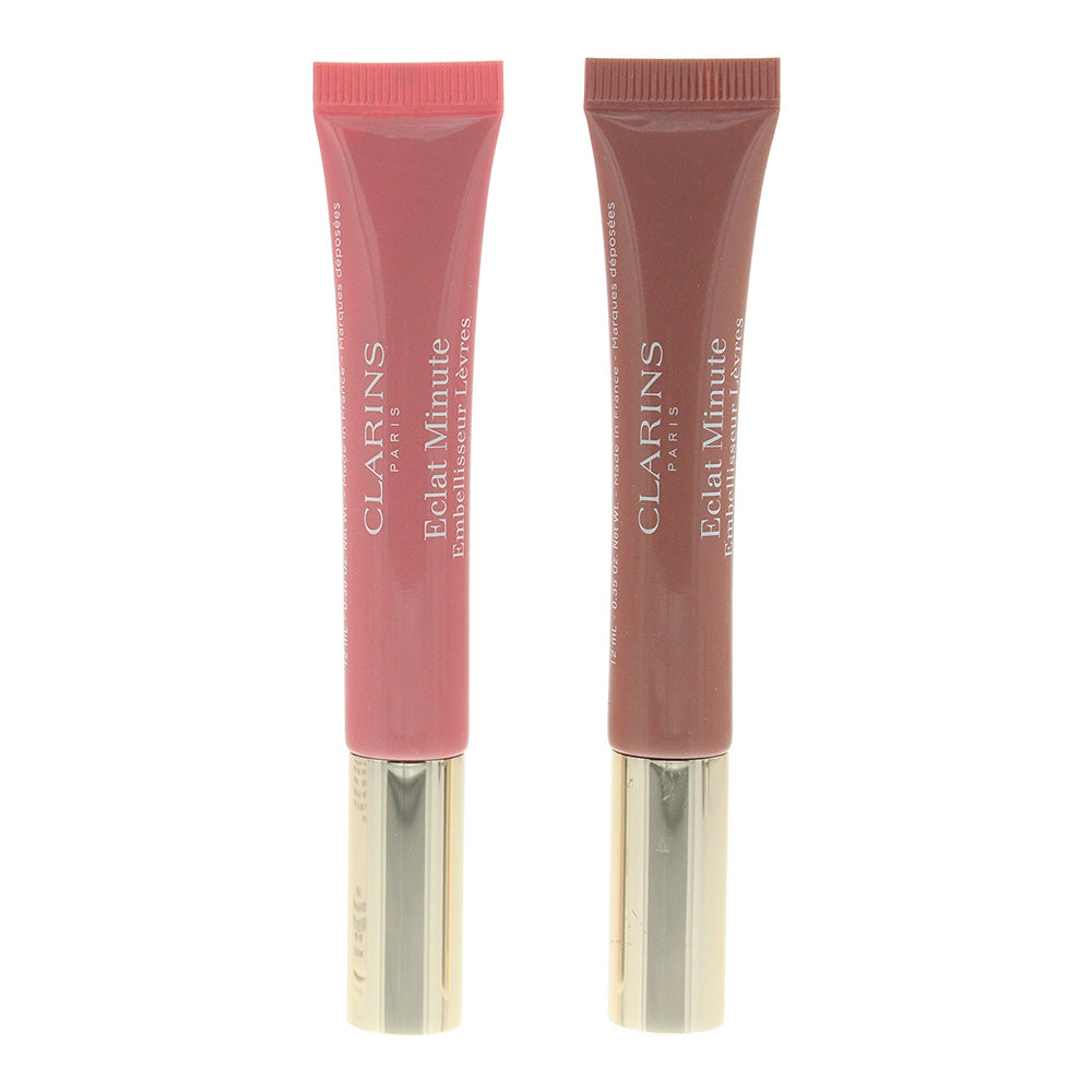 Clarins Instant Light Lip Perfector Duo: 05 Candy Shimmer 12ml - 06 Rosewood Shi - Product