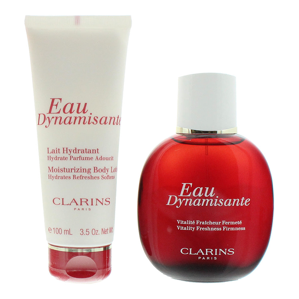 Clarins Eau Dynamisante 2 Piece Gift Set:  Eau de Toilette 100ml - Body Lotion 100ml - Product