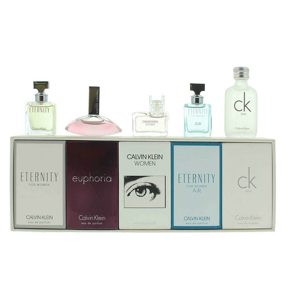 Calvin Klein 5 Piece Gift Set: Eternity 5ml - Euphoria 4ml - CK Women 5ml - Eter