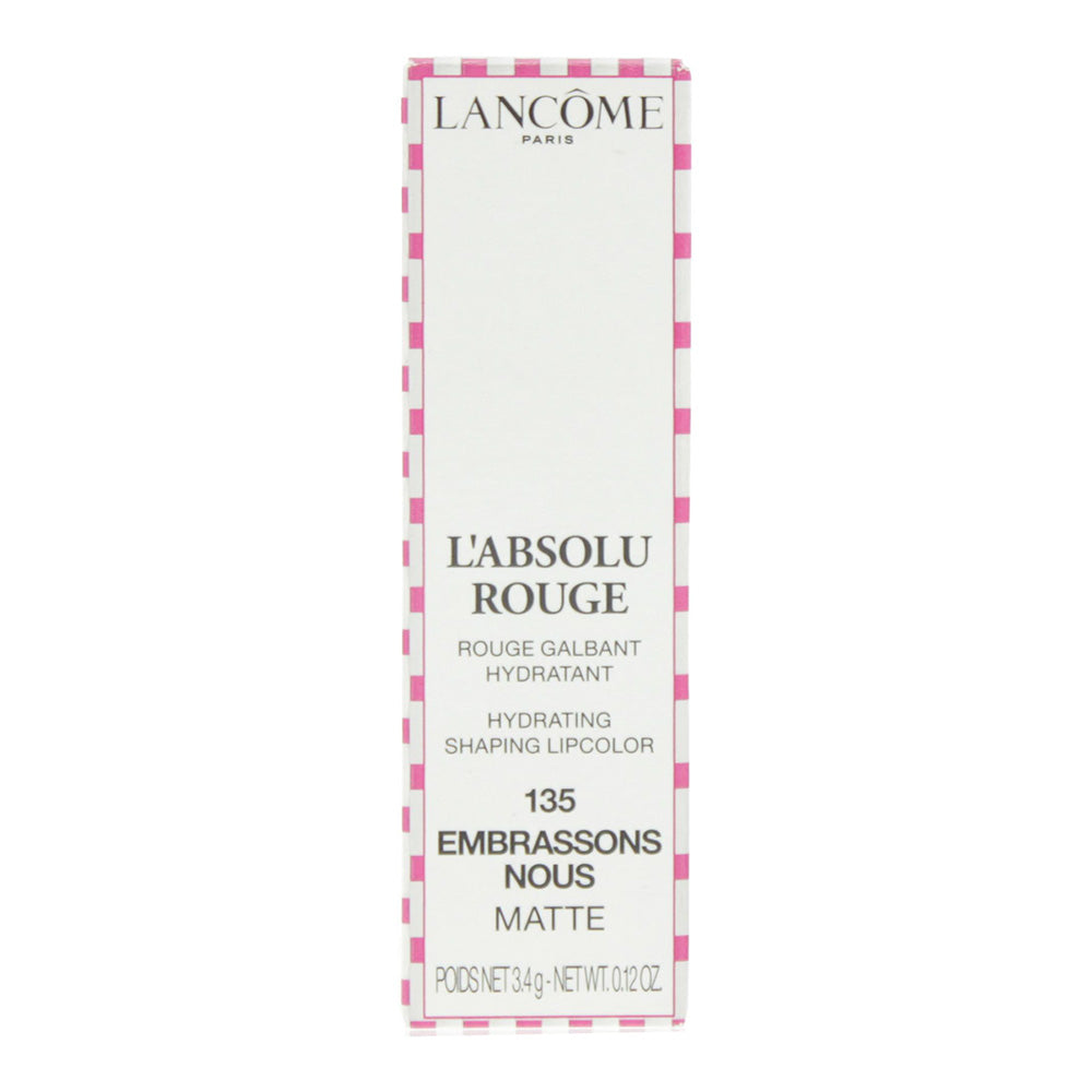 Lancôme L'Absolu Rouge #135 Embrassons Nous Lipstick 3.4g - Box