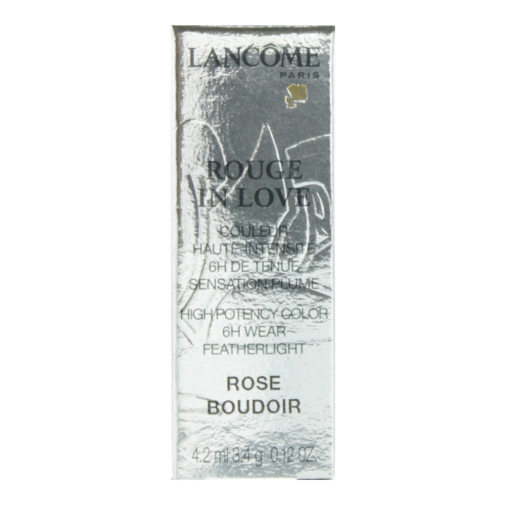 Lancôme Rouge In Love Hi Potency 6h Wear #340B Rose Boudoir Lip Color 3.4g - Box
