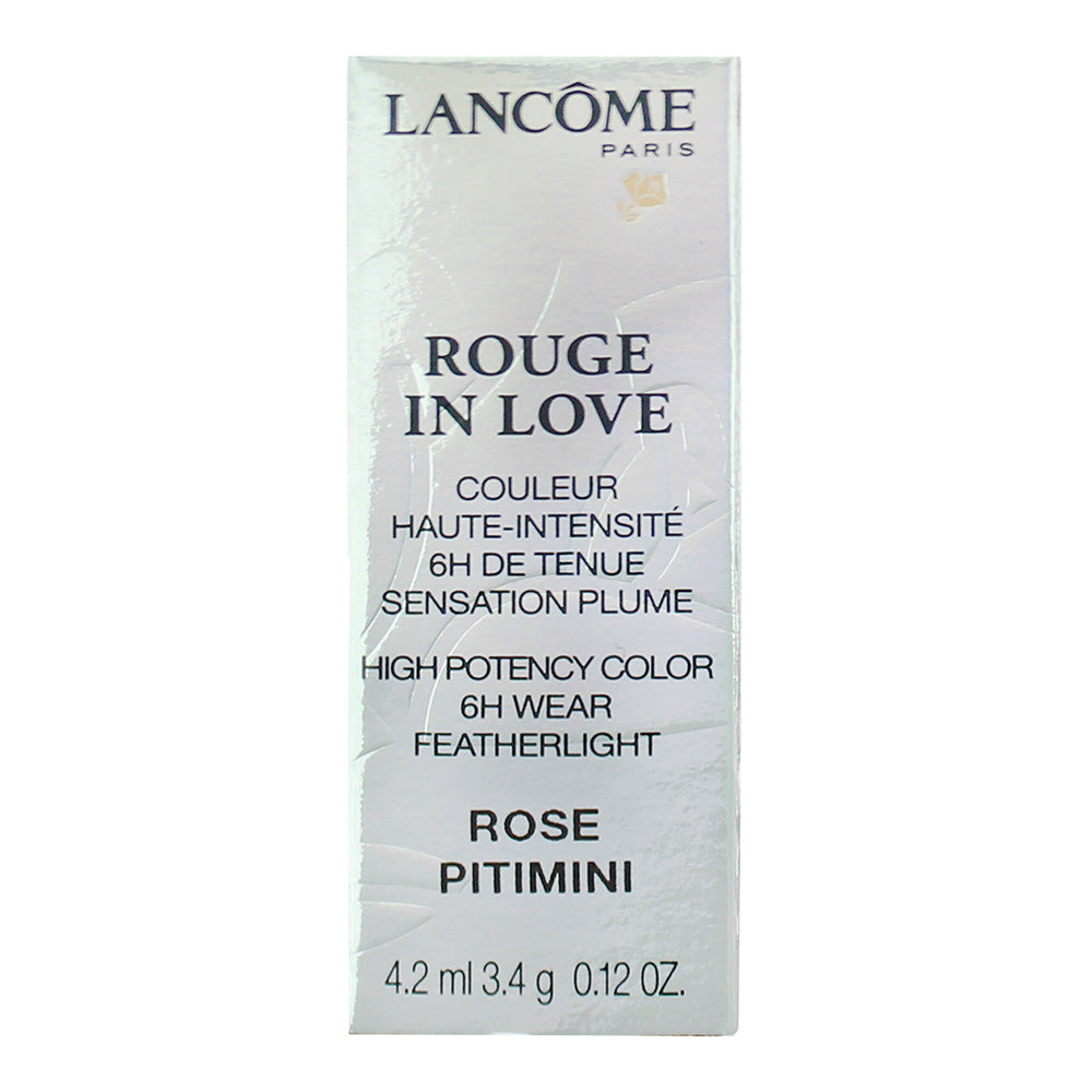 Lancôme Rouge In Love High Potency 6h Wear #353M Rose Pitimini Lip Color 3.4g - Box
