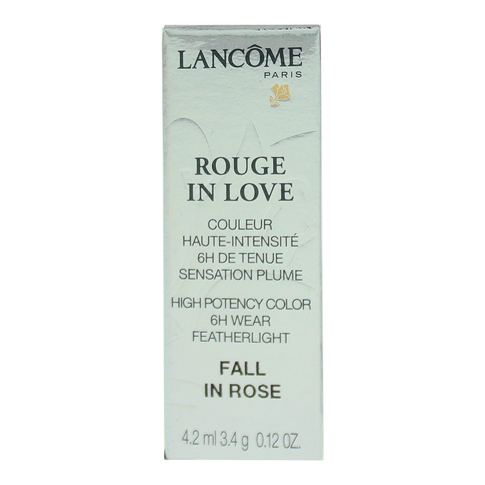 Lancôme Rouge In Love High Potency 6h Wear #343B Fall In Rose Lip Color 3.4g - Box