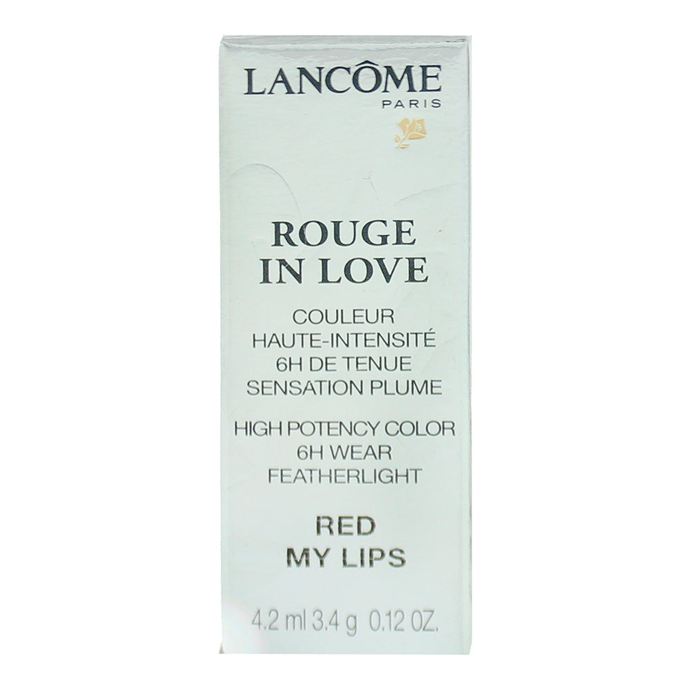 Lancôme Rouge In Love High Potency 6h Wear #187M Red My Lips Lip Color 3.4g - Box