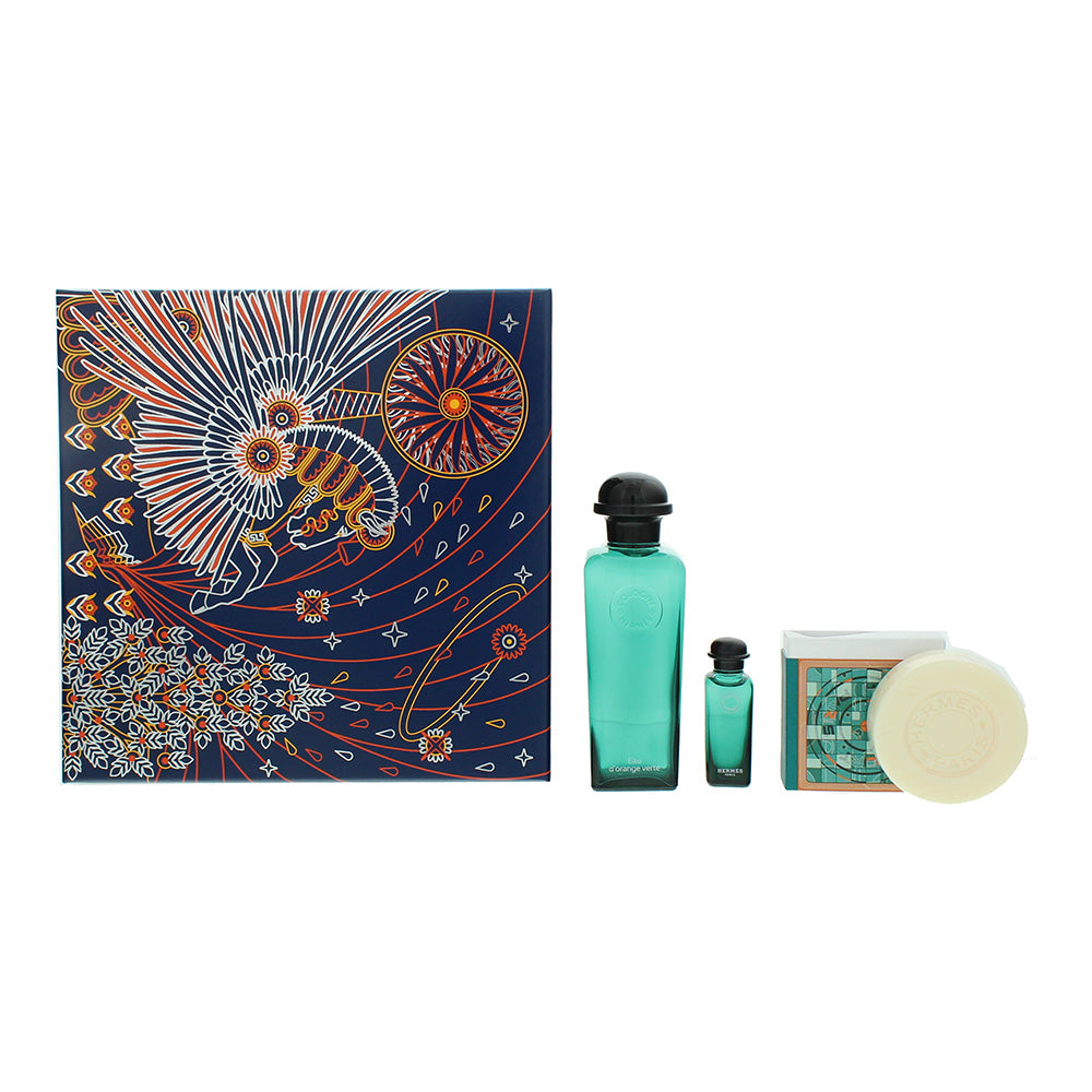 Hermès Eau D'orange Verte 3 Piece Gift Set: Eau de Cologne 100ml - Eau de Cologn
