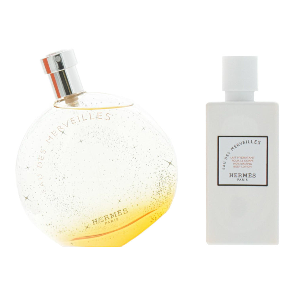 Hermès Eau des Merveilles 2 Piece Gift Set: Eau de Toilette 100ml - Body Lotion 80ml - Product