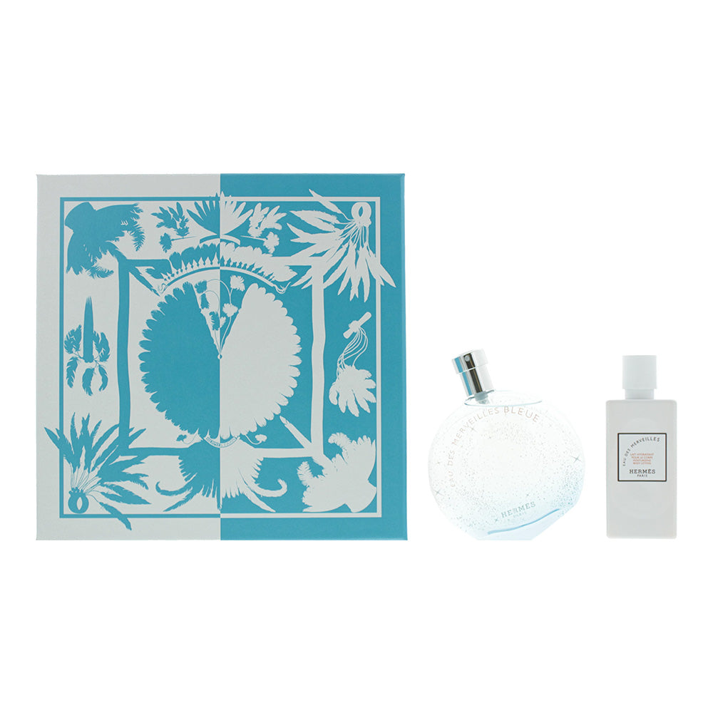 Hermès Eau des Merveilles Bleue 2 Piece Gift Set: Eau de Toilette 100ml - Body L
