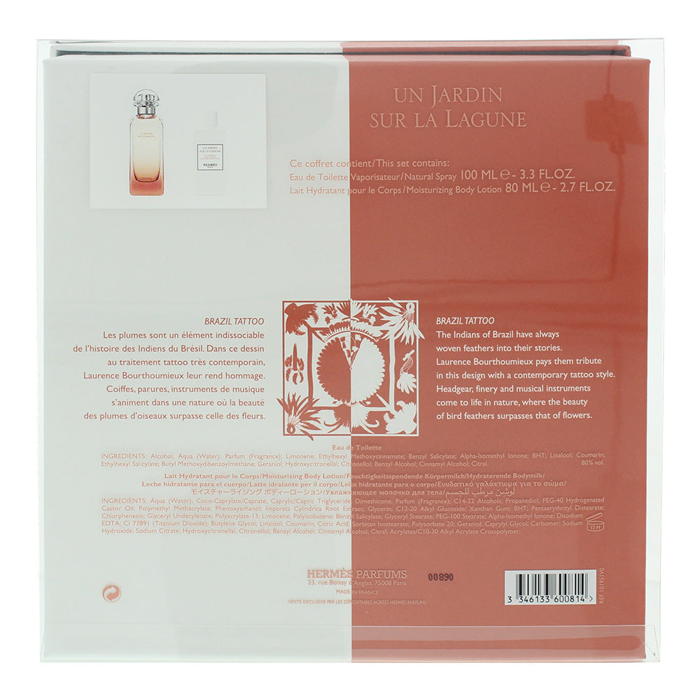 Hermès Un Jardin Sur La Lagune 2 Piece Gift Set: Eau de Toilette 100ml - Body Lotion 80ml